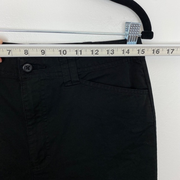 White Stag Capris Womens 10 Black Front Pockets Split Hem Body Stretch Office - Picture 8 of 11